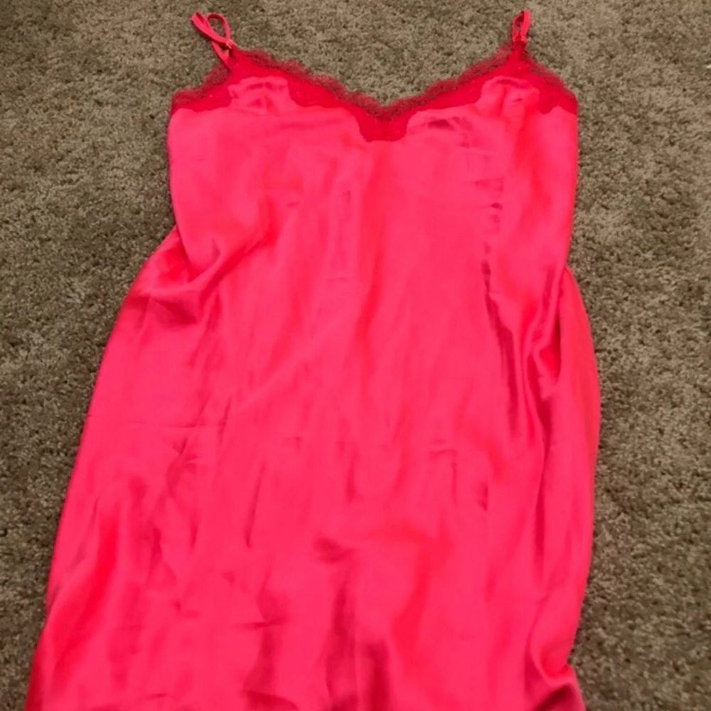 NWT VS neon pink lingerie slip